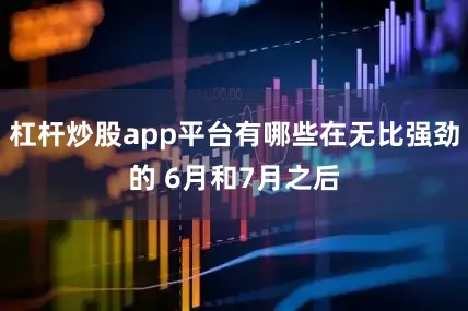 杠杆炒股app平台有哪些在无比强劲的 6月和7月之后